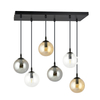 Lampa wisząca COSMO 6 BL MIX1 Emibig 714/6M1 czarny/złoty