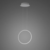 Lampa wisząca Ledowe Okręgi No.1 X 40cm 3k srebrny ściemnialna