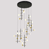 Lampa wisząca Italux Helmond PND-43883-28 Czarny, złoty
