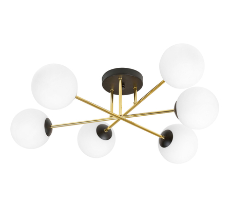 Lampa sufitowa MAGNUM 6 Emibig 1233/6 biały/czarny