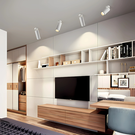 Oprawa nastropowa biała Abigali Posh Cree COB 12W 3000K CRI90+ 36°