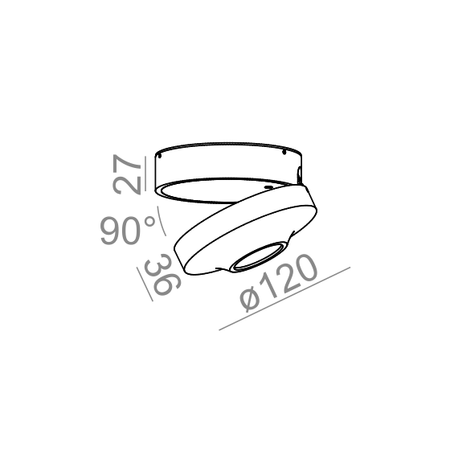 Reflektor AQForm Aqled Move Lens Czarny Struktura