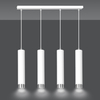 Lampa wisząca KIBO 4 WH/CHROME Emibig 641/4 biały/chrom