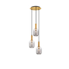 Lampa wisząca Luces Exclusivas QUERISA LE45216 złoty i odcienie złota, szary i odcienie szarości