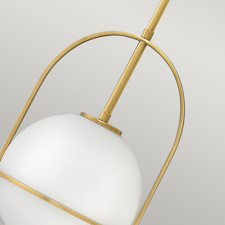 Średnia lampa wisząca Somerset - 1 źródło światła - Stary mosiądz Quintiesse QN-SOMERSET-P-O-HB