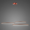 Lampa wisząca Ledowe Okręgi No.3 80cm 4k miedziana Dali