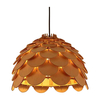 Lampa wisząca Burgo mała 1xE27 drewno LP-101335/1P S