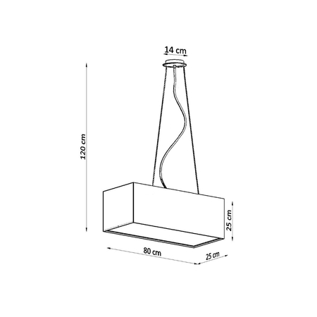 Sollux Lighting Żyrandol SANTA BIS 80 czarny SL.0780