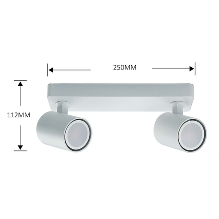 Spot Snow 2xGU10 LP-731/2W WH