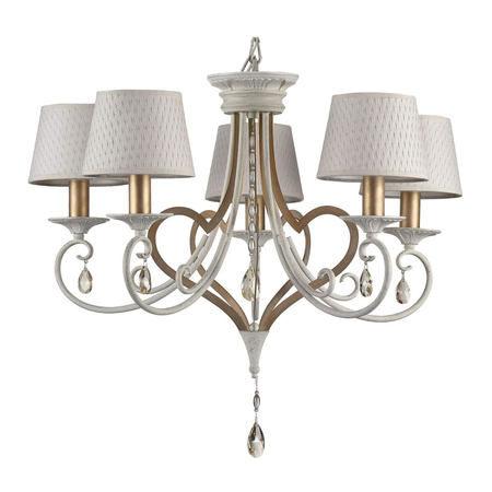 Żyrandol Maytoni ARM548-05-WG Enna - Biały z dodatkiem złota