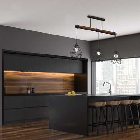 Milagro Lampa wisząca ACERO 3xE27 MLP7888 Czarny / Brązowy