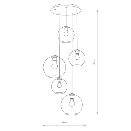 Lampa wisząca VETRO Nowodvorski 7642 przydymiony
