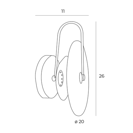 Kinkiet Maxlight W0329 czarny/chrom