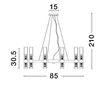Lampa wisząca Luces Exclusivas ACUNA - czarny mat LE43346
