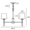 Cosmo Light Lampa wisząca AUSTIN P04159BR-WH