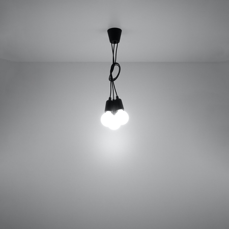 Sollux Lighting Lampa wisząca DIEGO 3 czarna SL.0573