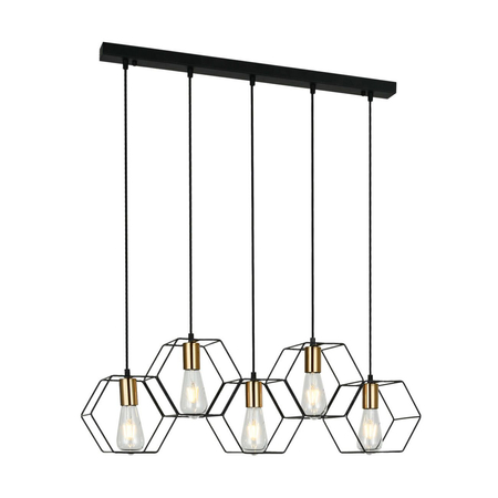 Lampa wisząca Italux Aina PND-74889-5-BK Czarny