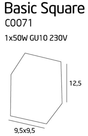 Plafon Maxlight C0071 Basic square