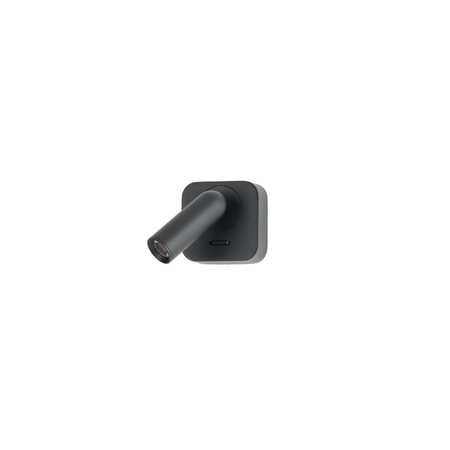 Kinkiet Azzardo LUGANO SQUARE WALL BK AZ5655 BLACK