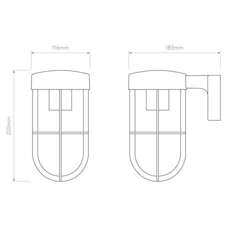Kinkiet zewnętrzny Astro Cabin Wall 1368025 Brązowy