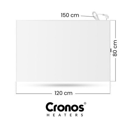 Panel grzewczy Cronos Synthelith PRO z WiFi i pilotem 1200W kolor ramki biały