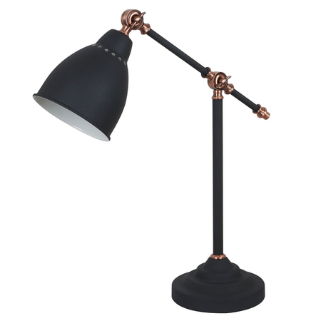 Lampa biurkowa Italux Sonny MT-HN2054-1-B Grafitowy piaskowany, czerwona miedź