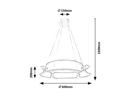 Lampa wisząca Rabalux Fringilla 72010 chrom satyna