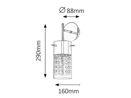 Kinkiet Rabalux Waterfall 6449 chrom