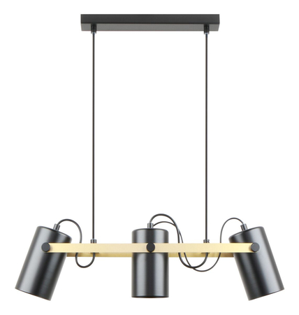 Lampa wisząca RESI Zuma Line A8162-3A czarny/złoty