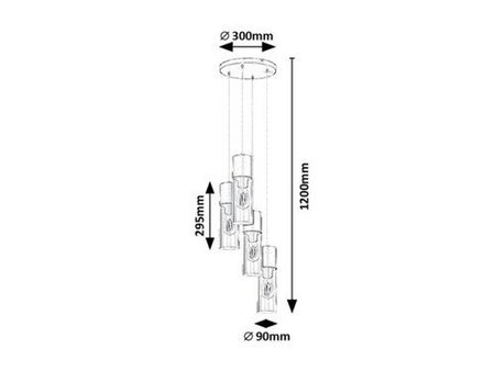 Lampa wisząca Rabalux Ronno 72054 czarny