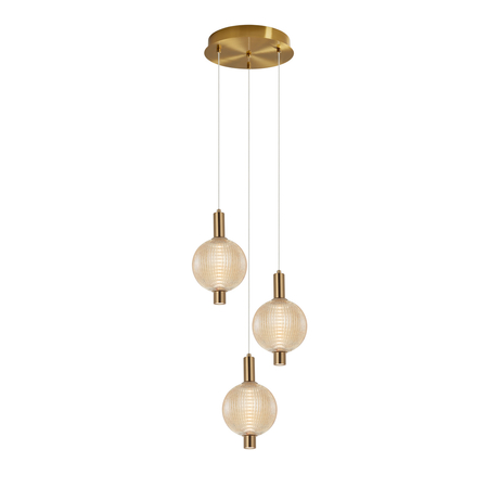 Lampa wisząca Italux Lenti PND-83631-3-AB-AMB Bursztynowy