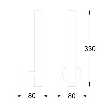 Kinkiet Zuma Line Loya Wall W0461-02B-L8L8