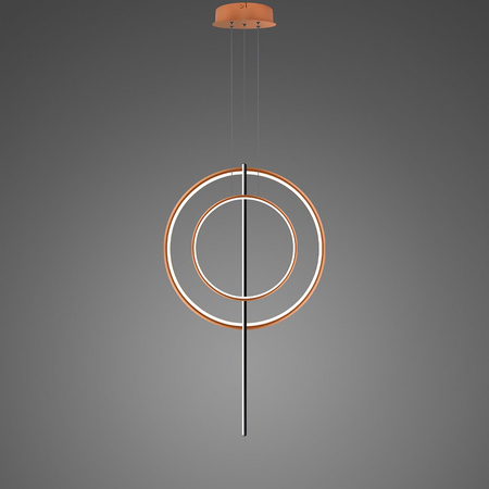 Lampa wisząca Linea No.5 60/40cm czarny miedziany 3k