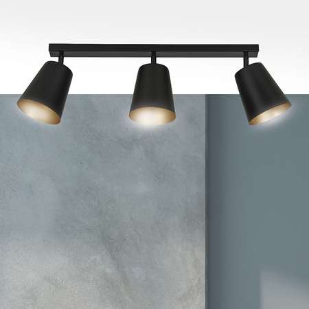 Lampa wisząca PRISM 3 BLACK / GOLD Emibig 406/3 czarny/złoty