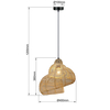 Light Prestige Rattanowa lampa wisząca Shella 40 cm jasne drewno 1xE27 LP-1806/1P 40cm