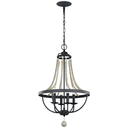 Żyrandol Elstead Lighting Nori drewniany FE-NORI4-DWZ