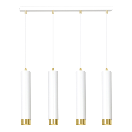 Lampa wisząca KIBO 4 WH/GOLD Emibig 642/4 biały/złoty