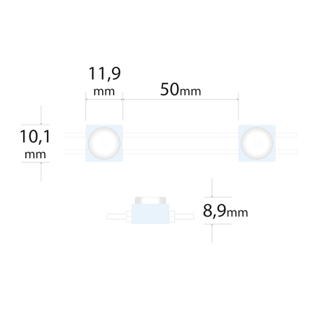 Eko-Light MODUŁ LED EKO-SSMINI1 6500K 0,36W 50S50 EKM1737