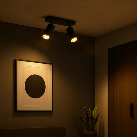 Milagro Oprawa Mica Spot Czarny + Złoty 2xGU10 ML2096 CZARNY