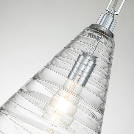 Lampa wisząca Elmore - 1 źródło światła - Polerowany chrom Quintiesse QN-ELMORE-P-PC