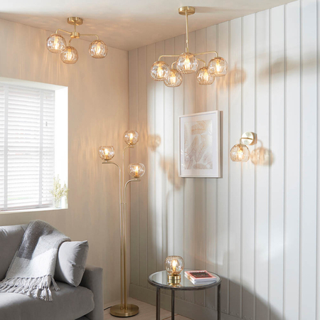 Kinkiet Endon Lighting Dimple 91970 mosiądz