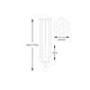 Lampa wisząca Zuma Line P0574-07F-F7AA ARCTURUS LAMPA WISZĄCA ZŁOTA/GOLD