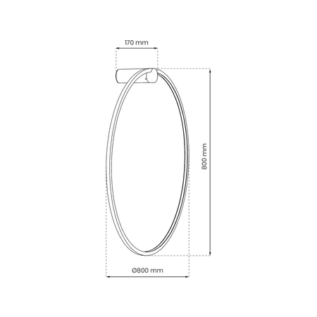 Milagro Kinkiet Saturno Black 46W LED ML8852 CZARNY