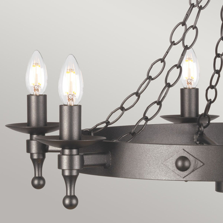 Żyrandol Elstead Lighting Warwick grafitowy WR6-GRAPHITE