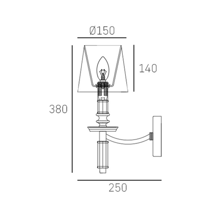 Cosmo Light Kinkiet SIENA W01315NI-WH