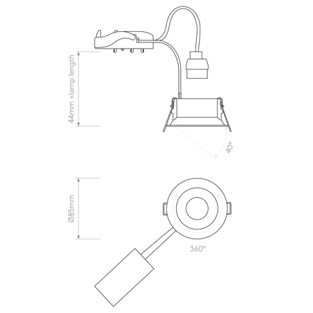 Spot Astro Minima Round Adjustable 1249016 Matowy Czarny