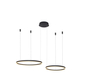 Lampa wisząca HALO PENDANT 80+60 CCT BK + REMOTE CONTROL Azzardo AZ4978 czarny
