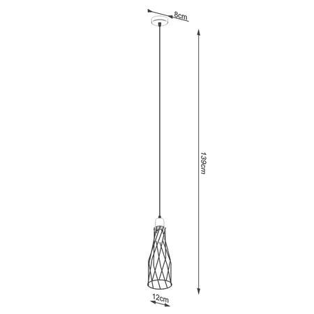 Sollux Lighting Lampa wisząca SUBA 3P czarna SL.1166