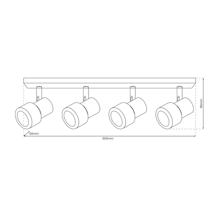 Milagro Lampa Sufitowa Cino 4xGU10 Biały + Chrom ML9950 BIAŁY / CHROM