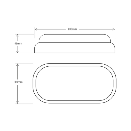 Eko-Light Oprawa Kanałowa Davo Owal 18W 4000K IP64 Czarny EK1083 CZARNY